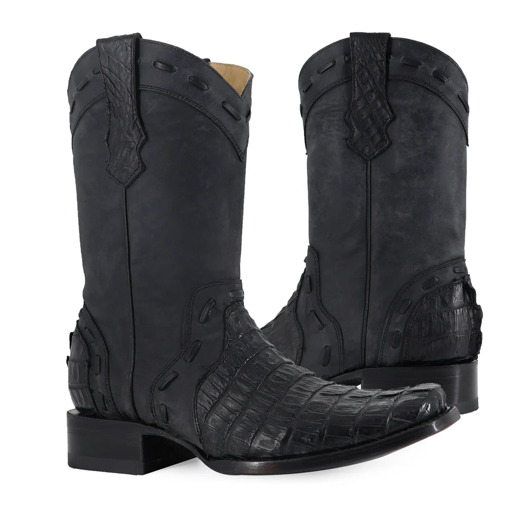 BOTAS DUBAI FRANCO COCODRILO COLA NEGRO