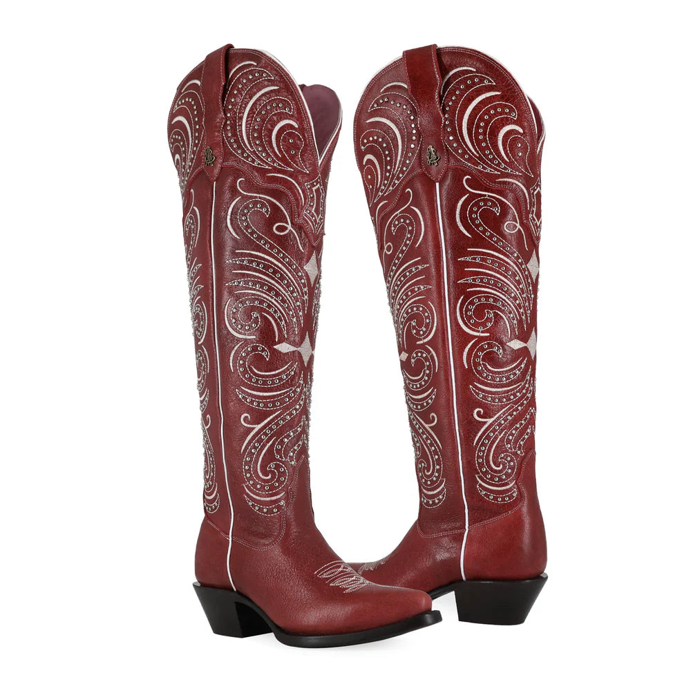 BOTAS DAMA ALTA ALASKA ROJO