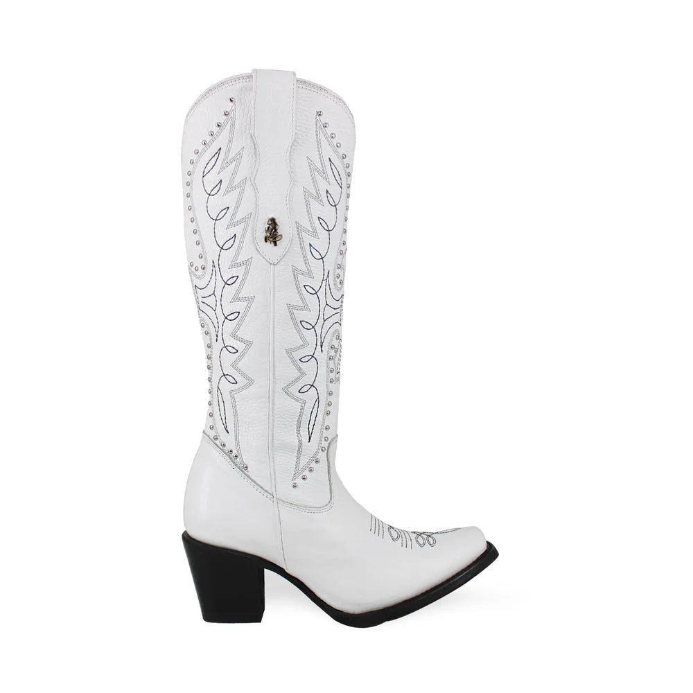 BOTAS DAMA ALTA LIBERTY BLANCO