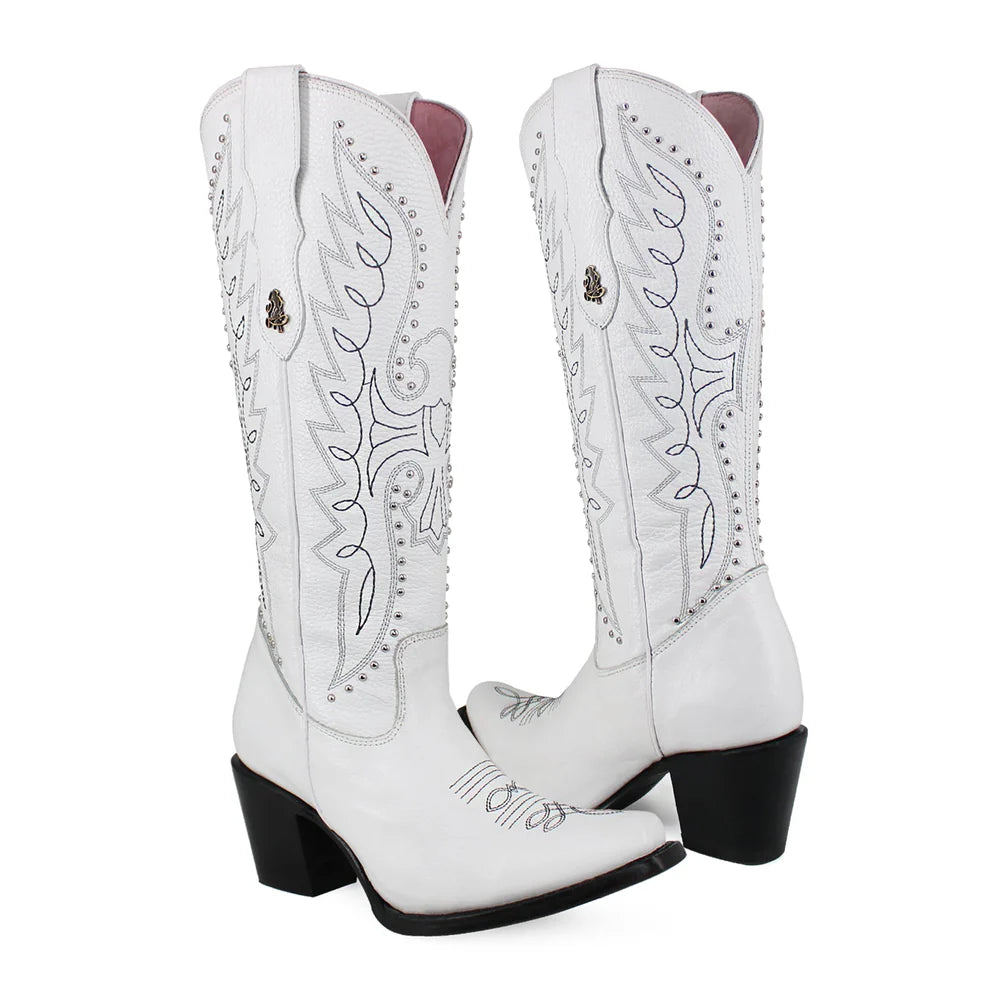 BOTAS DAMA ALTA LIBERTY BLANCO