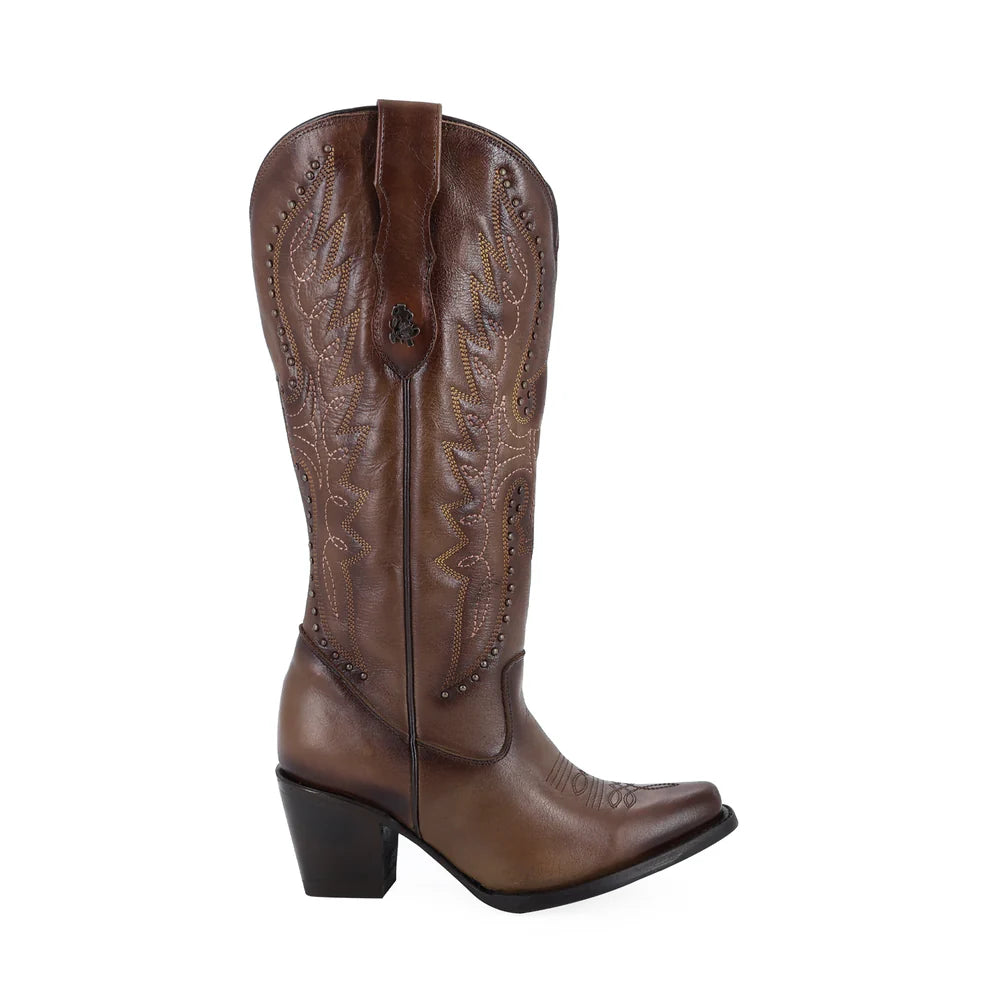 BOTAS DAMA ALTA LIBERTY CURVY CAFE