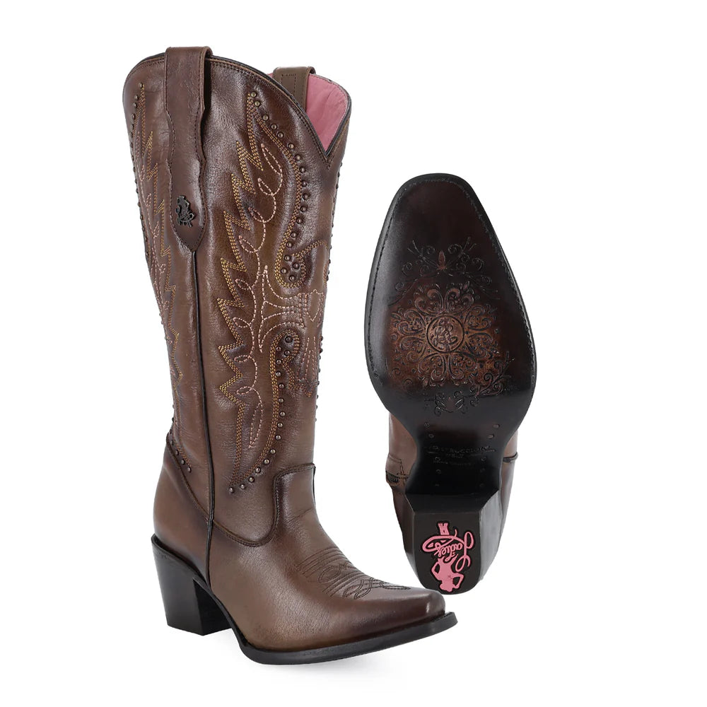 BOTAS DAMA ALTA LIBERTY CURVY CAFE