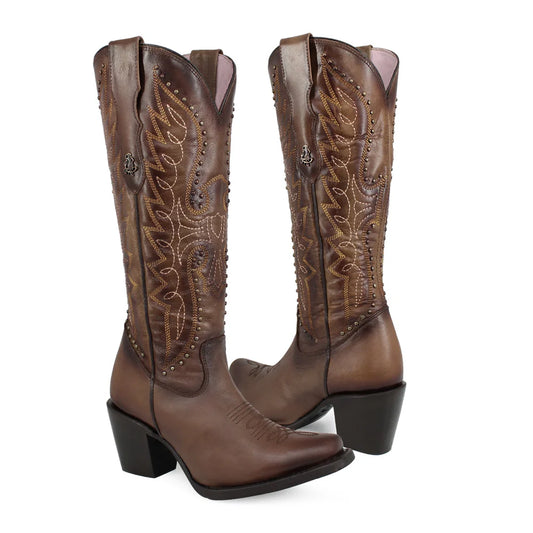 BOTAS DAMA ALTA LIBERTY MARRON