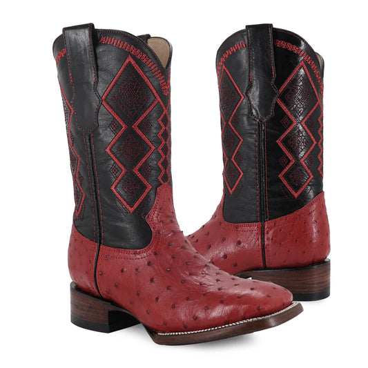 BOTAS BULLDOG AVESTRUZ ROJO