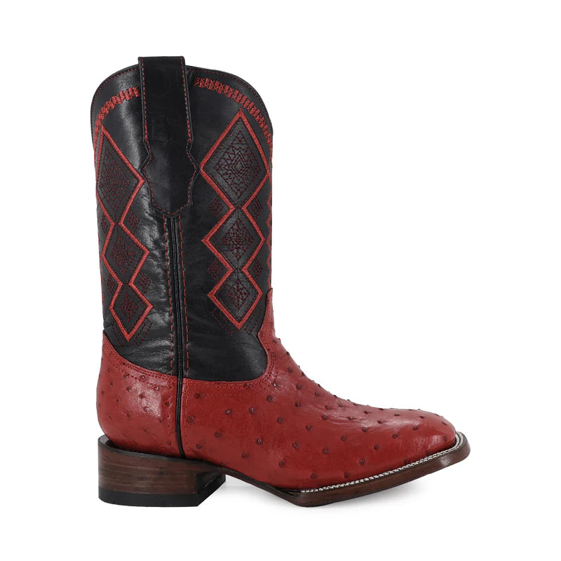 BOTAS BULLDOG AVESTRUZ ROJO