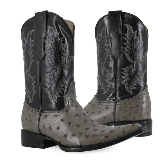 BOTAS CHIHUAHUA AVESTRUZ GRIS