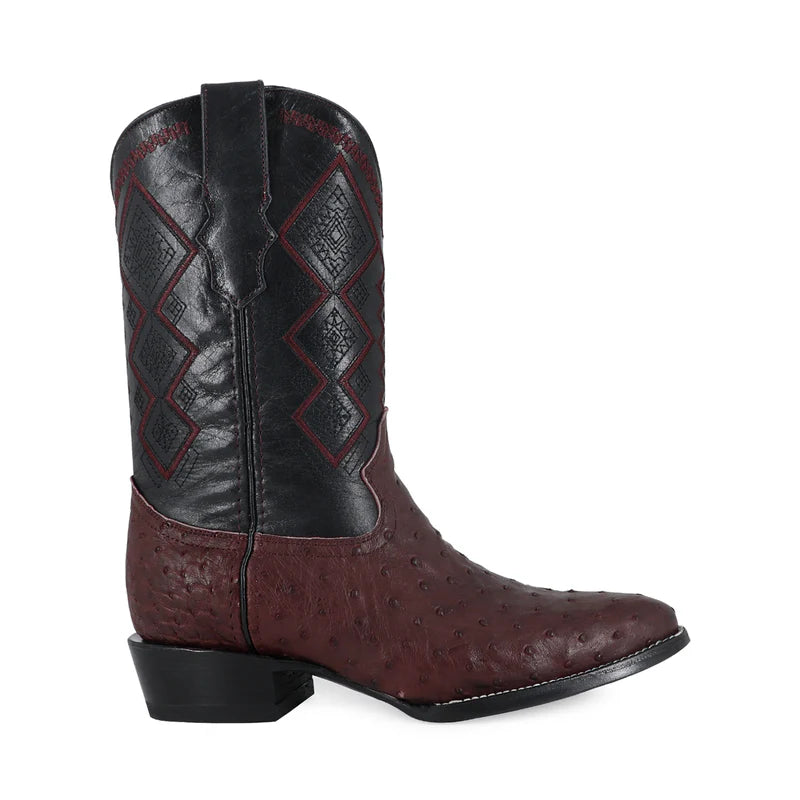 BOTAS OVAL AVESTRUZ VINO