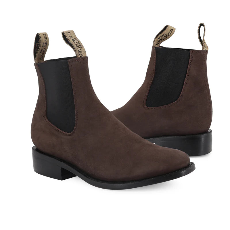 BOTINES CHELSEA NOBUCK CHOCOLATE